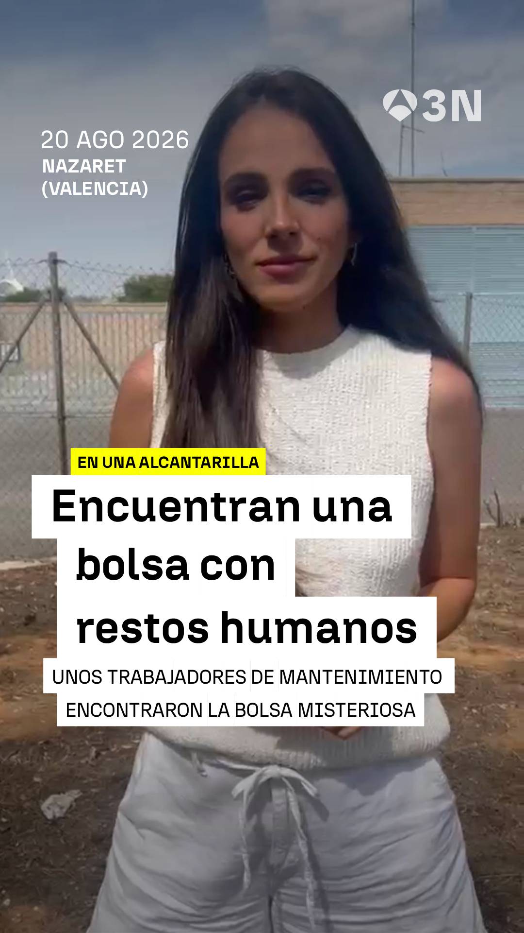 🦴 Dos trabajadores de una estación de bombeo hallan una bolsa con restos óseos atrapada en la rejilla de filtración.