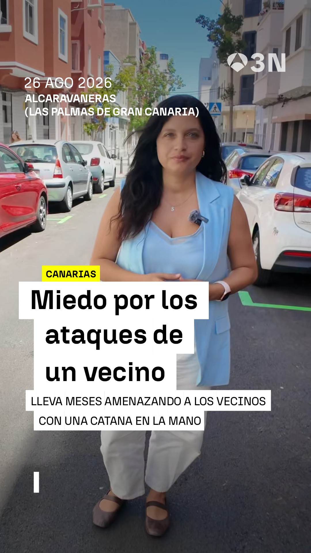 😨 Los vecinos de Alcaravaneras, en Las Palmas de Gran Canaria, viven atemorizados por un vecino violento que insulta y golpea las puertas.