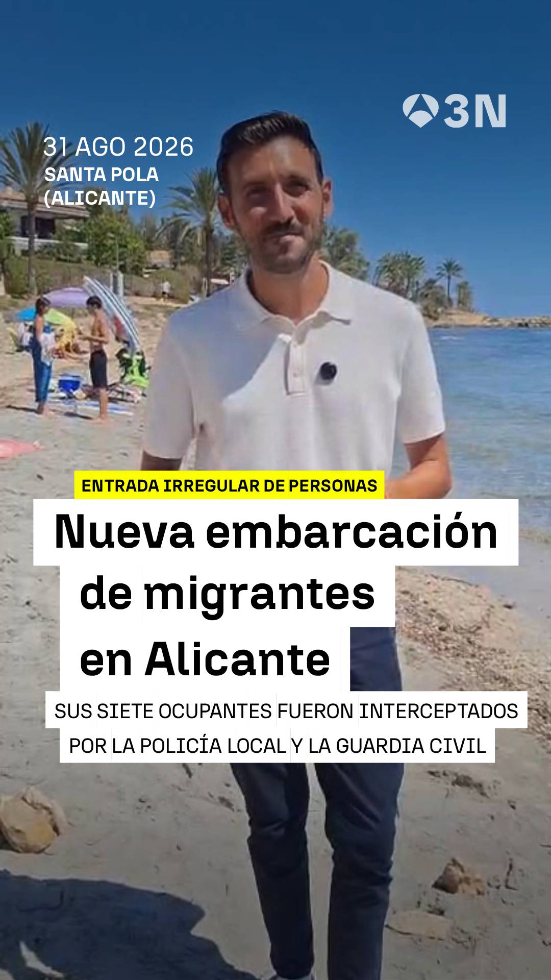 ⛵ Una nueva embarcación de migrantes ha llegado a las costas de Santa Pola, en Alicante.