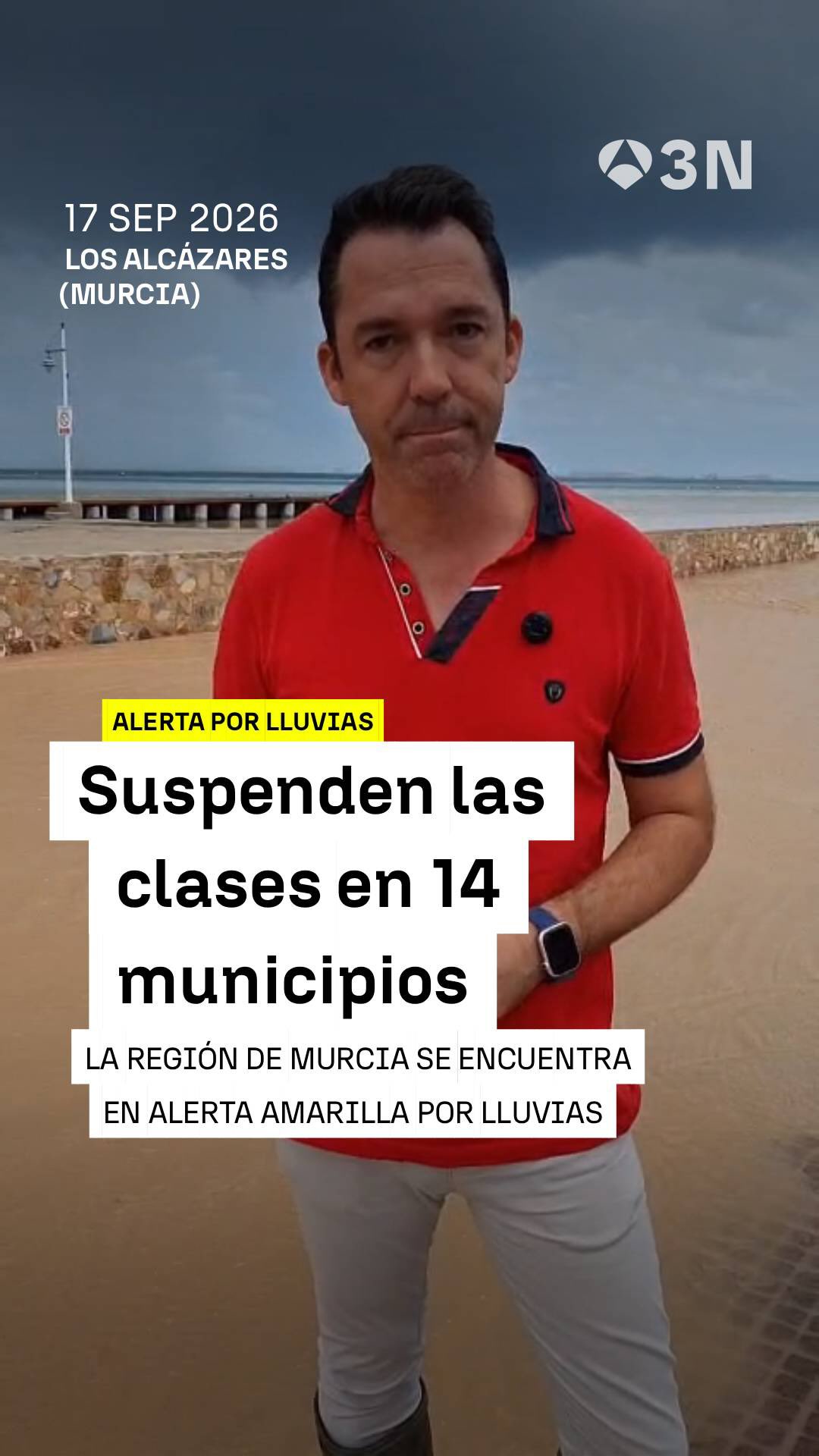 📚 En la región de Murcia han suspendido las clases en 14 municipios por las intensas lluvias