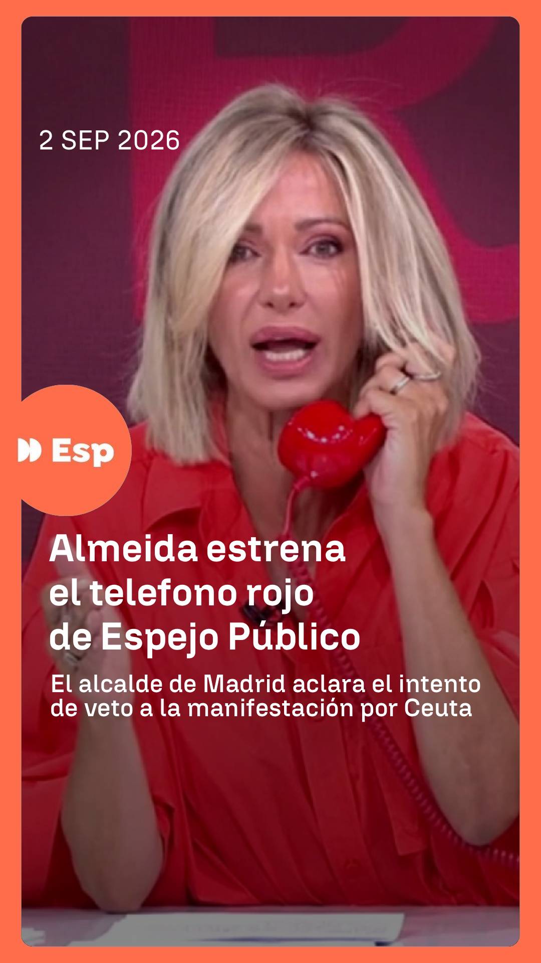 📞 Espejo Público estrena su 'teléfono rojo' y su primera llamada es de Almeida, el alcalde de Madrid.