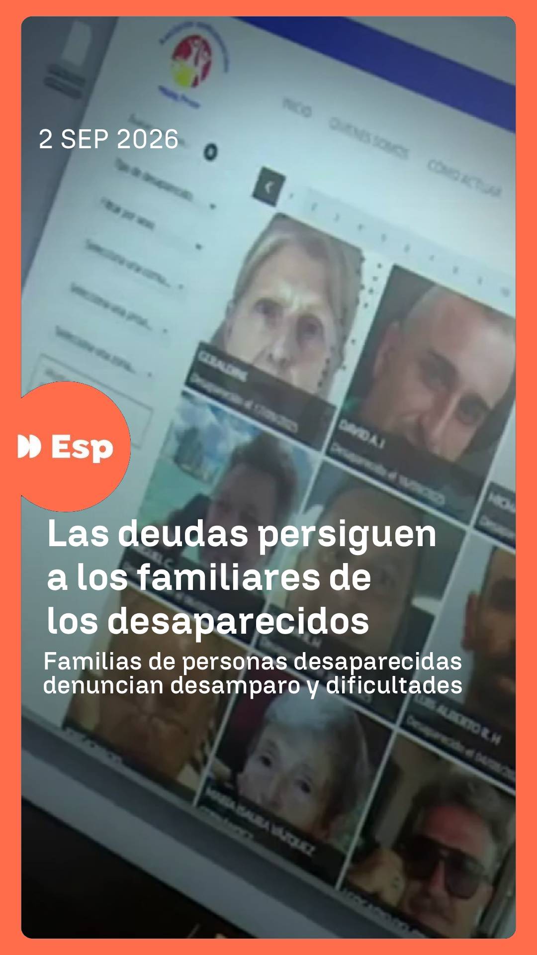 💔 Al dolor de no saber dónde está un ser querido se suma un laberinto de trámites, obligaciones y gestiones que puede prolongarse durante años