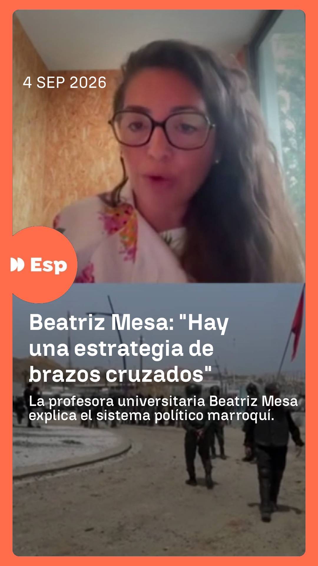 🎙️ Beatriz Mesa, profesora universitaria en Marruecos, explica la posible estrategia de Marruecos con la movilización de personas en España.