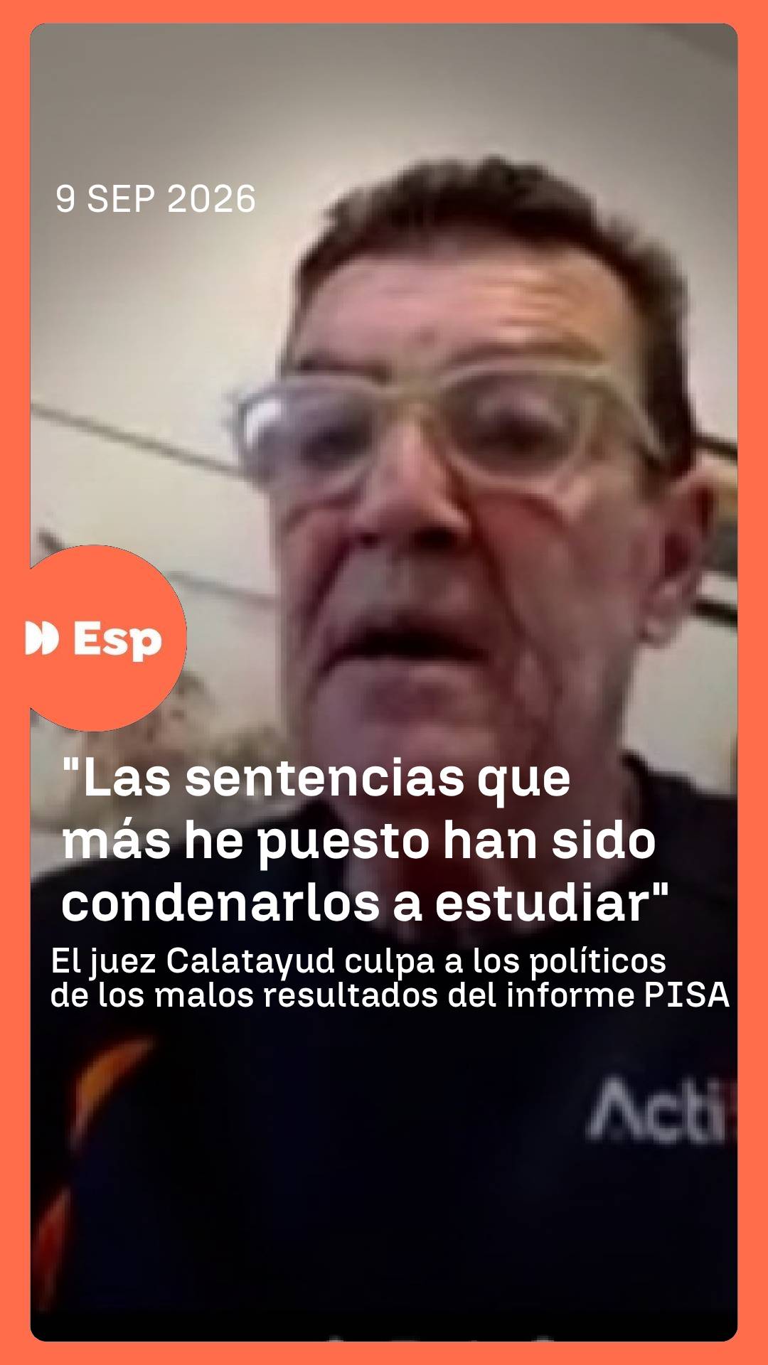 👉🏼📚 El juez Calatayud culpa a los políticos de los malos resultados del informe PISA