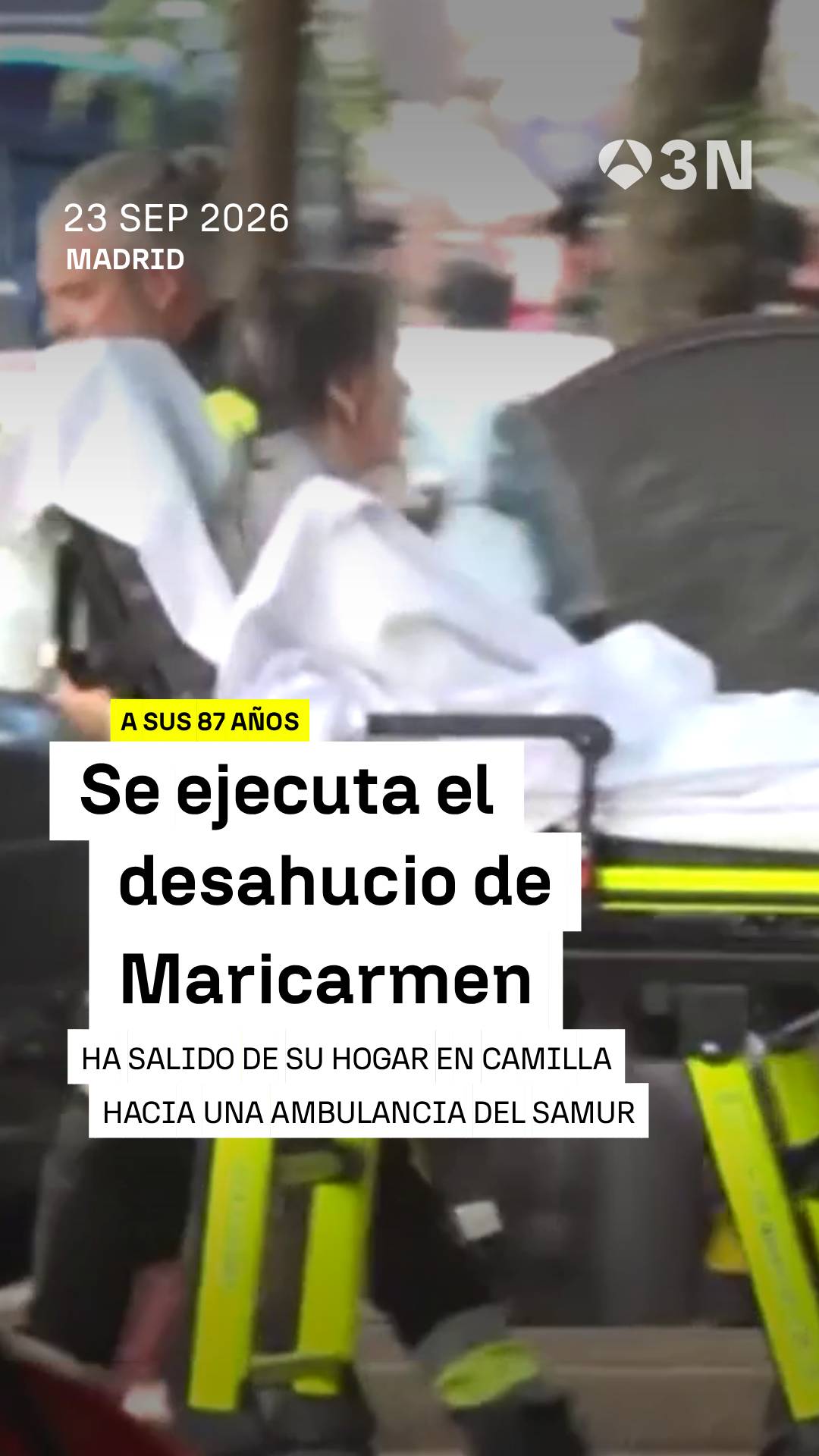 🔴 Ejecutado en Madrid el desahucio de Maricarmen, la mujer de 87 años