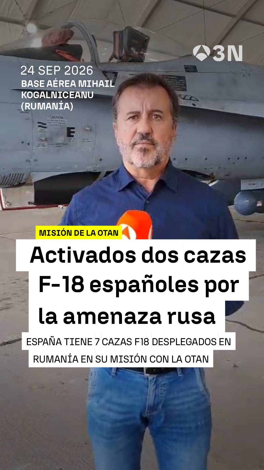 ✈️🇪🇸 Activados dos de los siete cazas F-18 españoles desplegados en Rumanía por la alerta de un dron ruso que finalmente cayó en territorio ucraniano