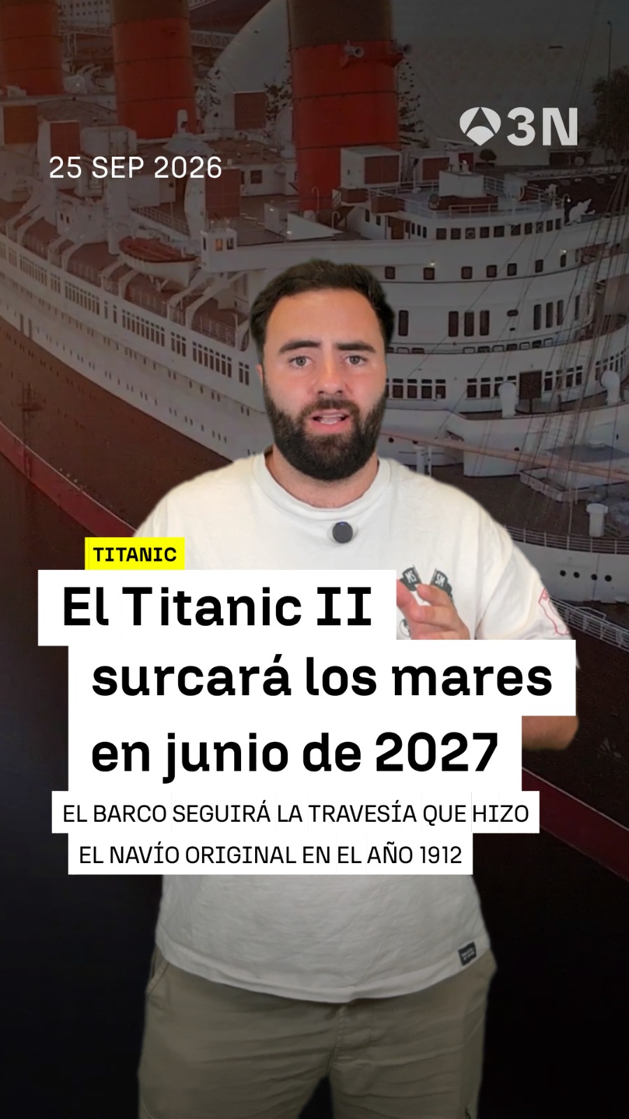⚓ El Titanic II zarpará desde Southampton, pasando por Cherburgo y acabando en Nueva York