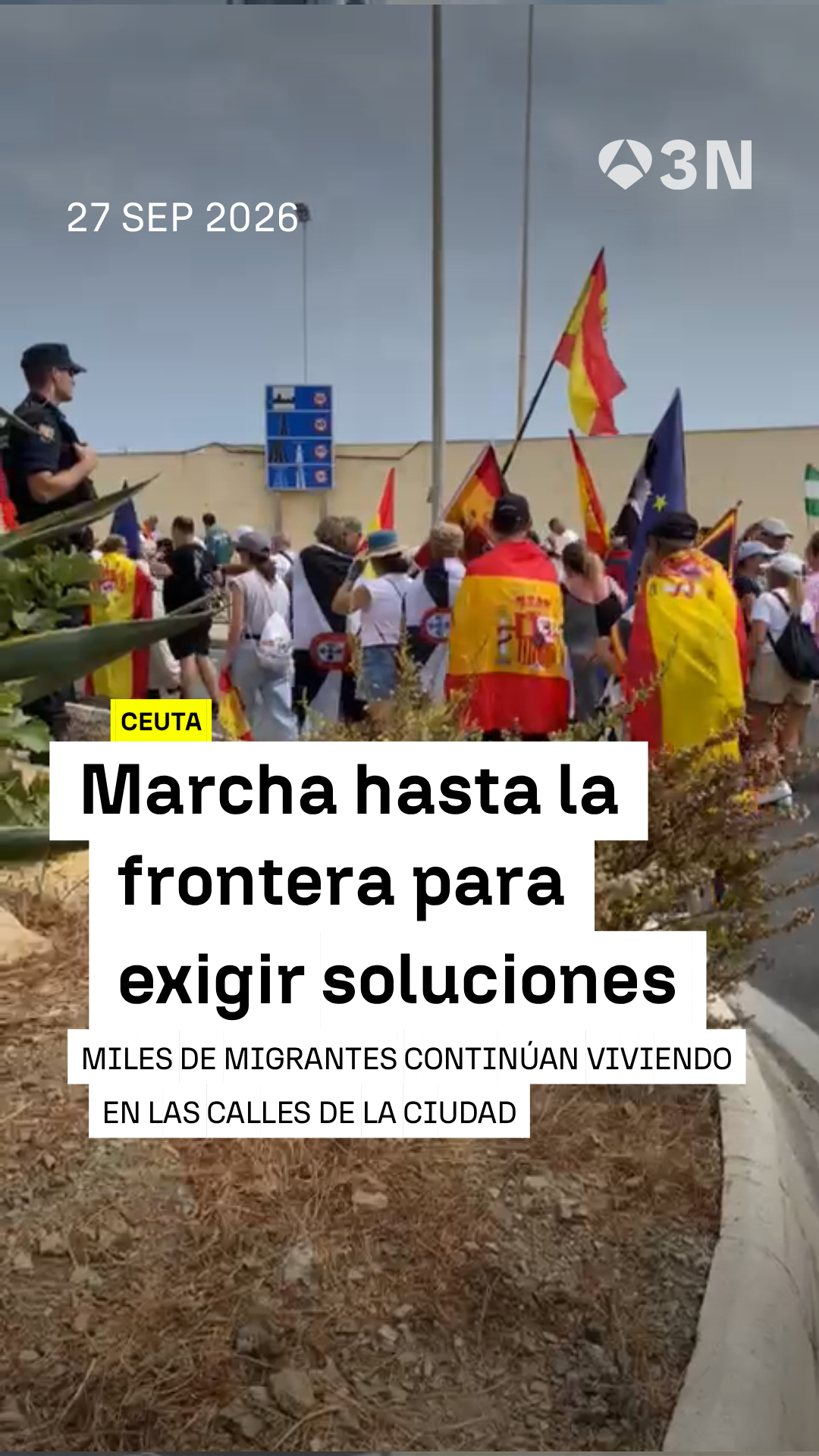 🚨 Los vecinos de Ceuta vuelven a marchar hasta la frontera para exigir soluciones