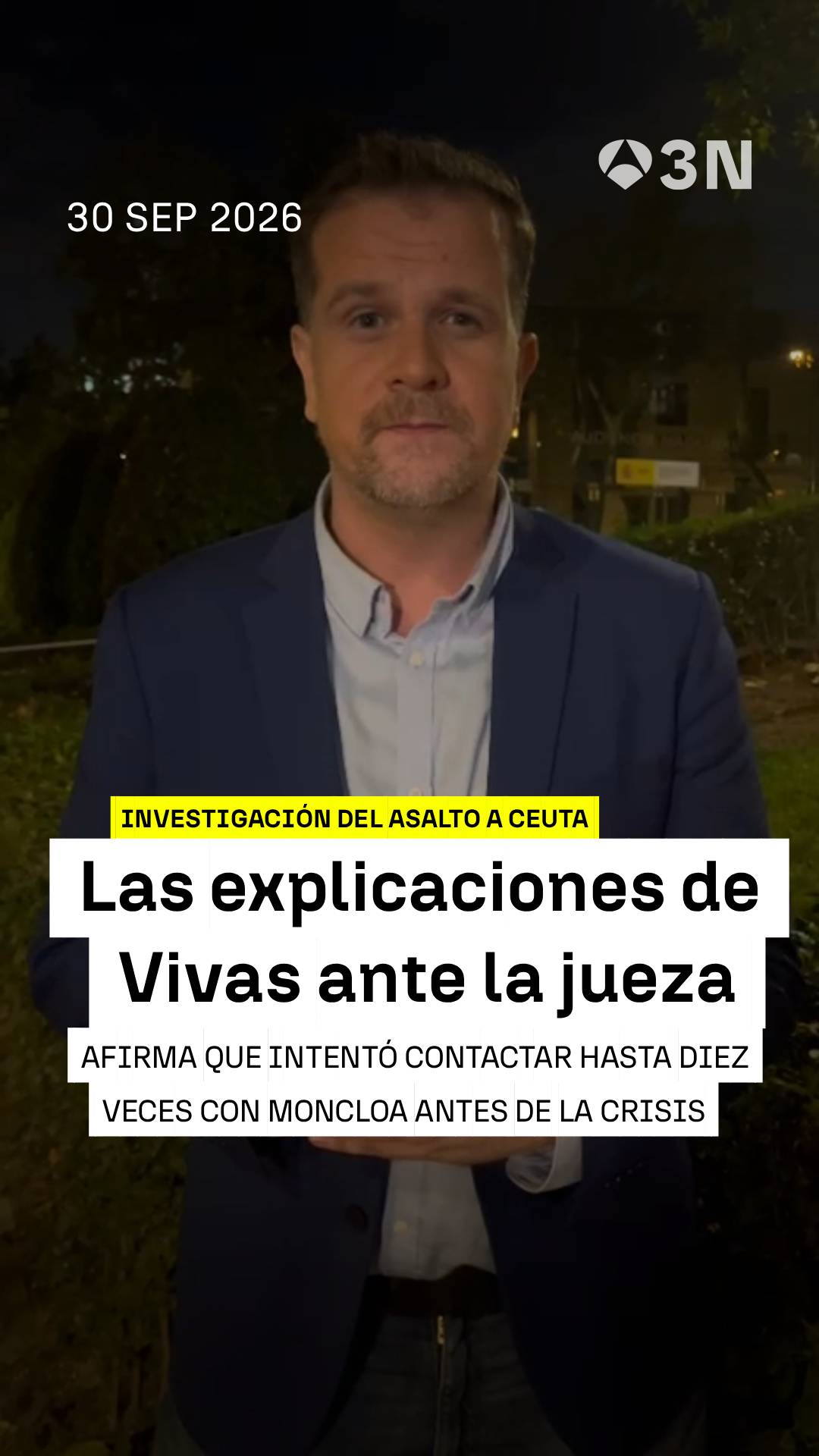 ⚖️🗣️ Juan Jesús Vivas ha declarado ante la Audiencia Nacional por la entrada masiva de migrantes en Ceuta y asegura que alertó al Gobierno en los días previos