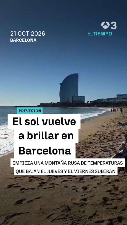 ☀️ El sol vuelve a brillar en Barcelona y en buena parte de Cataluña