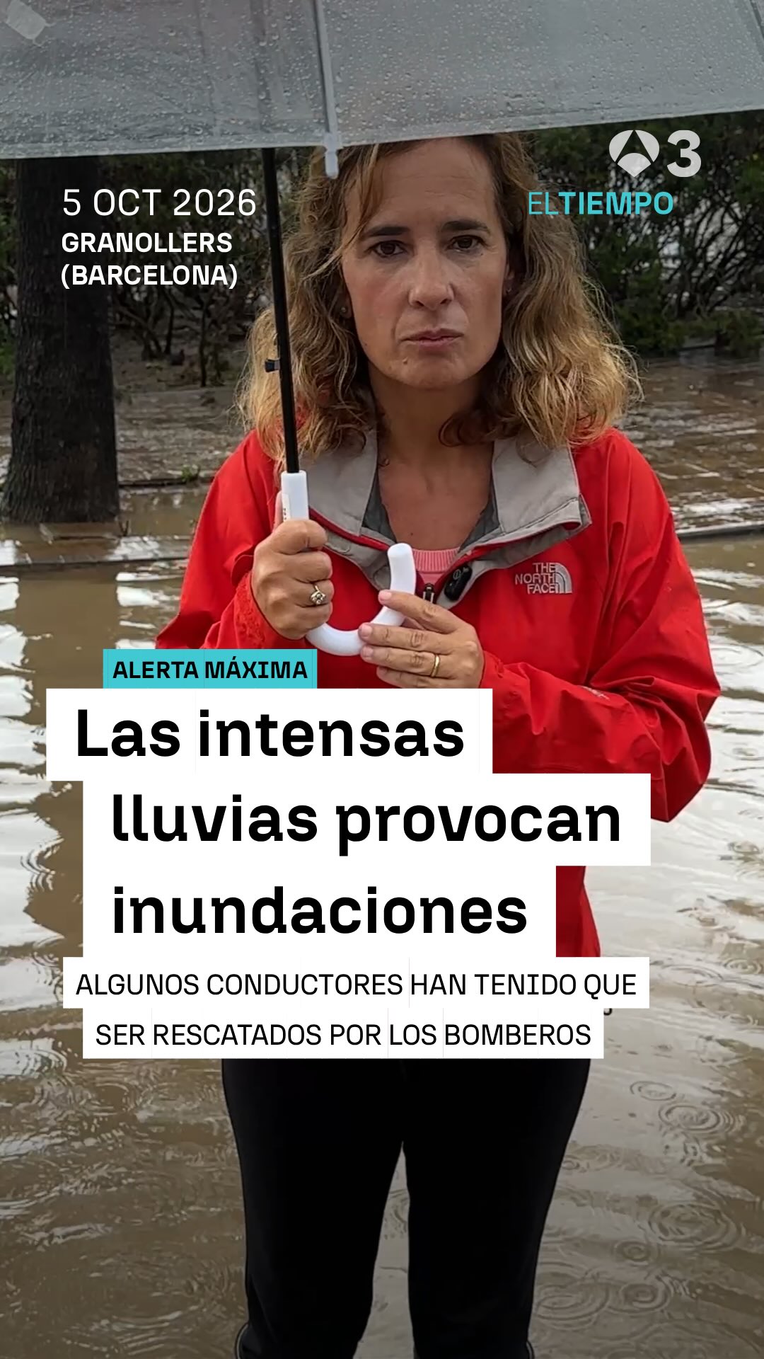 ⚠️🌧️ Alerta máxima en 10 comarcas de Cataluña por lluvias torrenciales que han provocado inundaciones en carreteras de distintos puntos