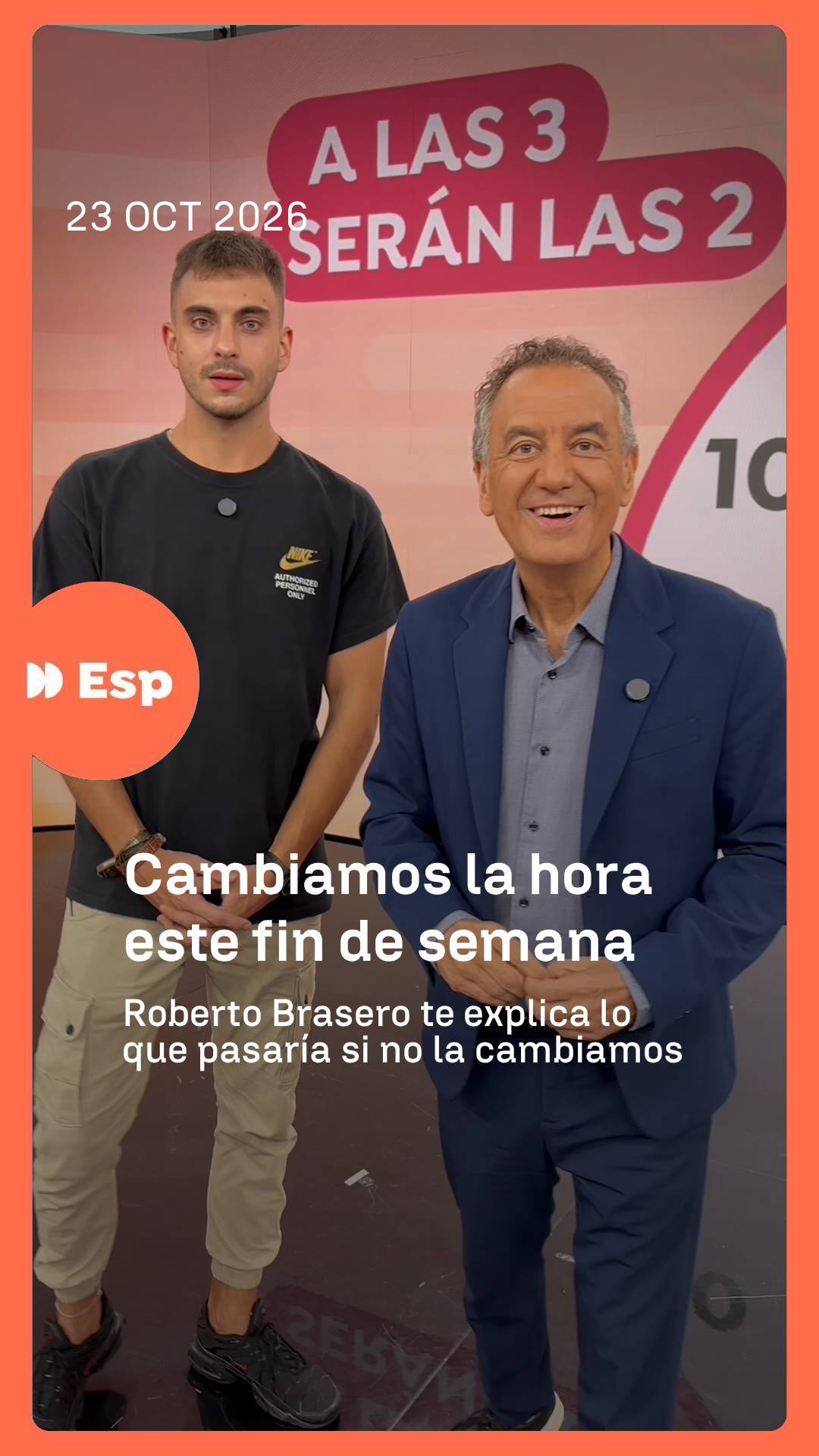 🕑 Atento por que este fin de semana cambiamos la hora