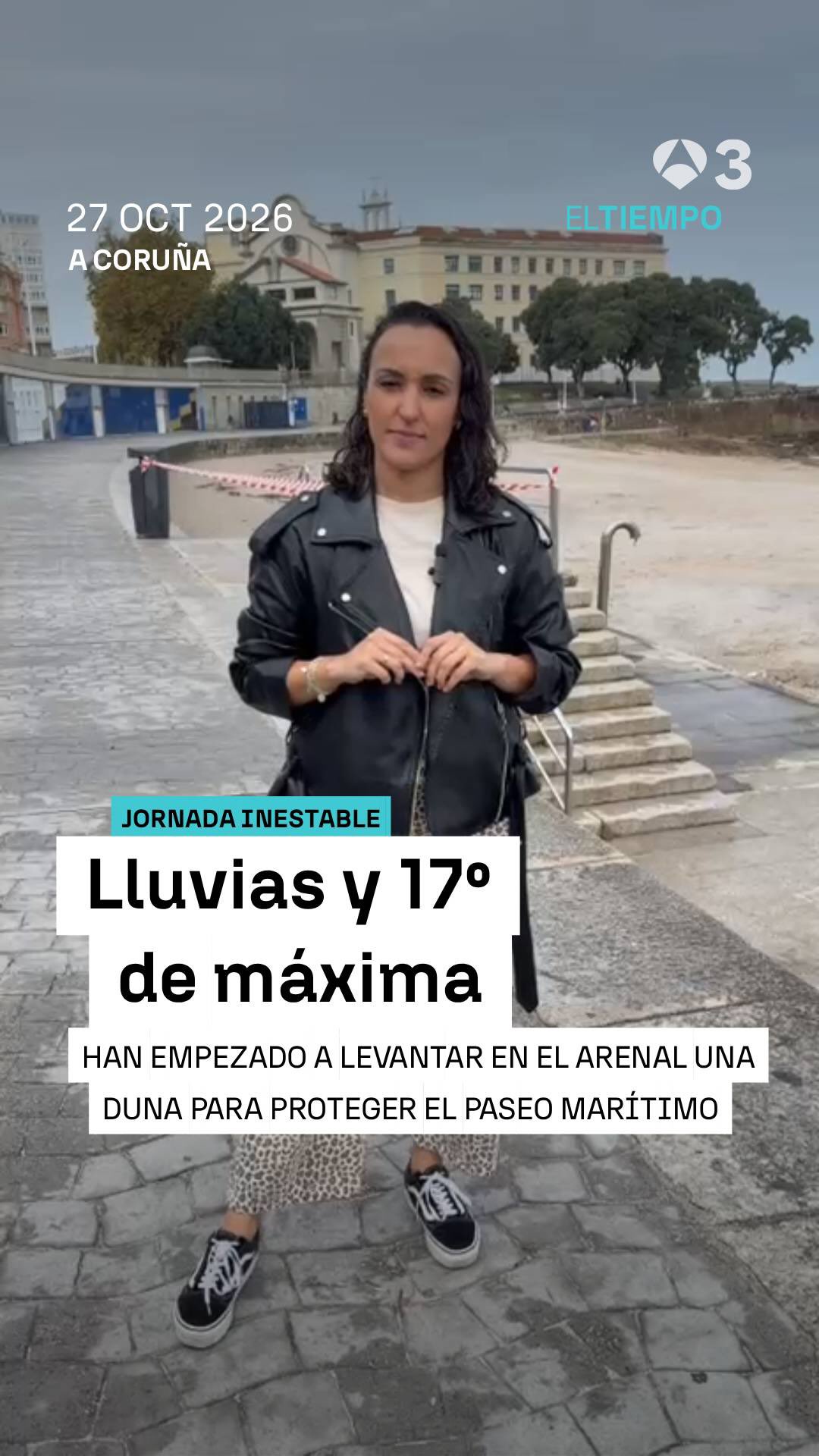 🌧️ Lluvias en A Coruña aunque con temperaturas no muy frías: 17 grados de máxima