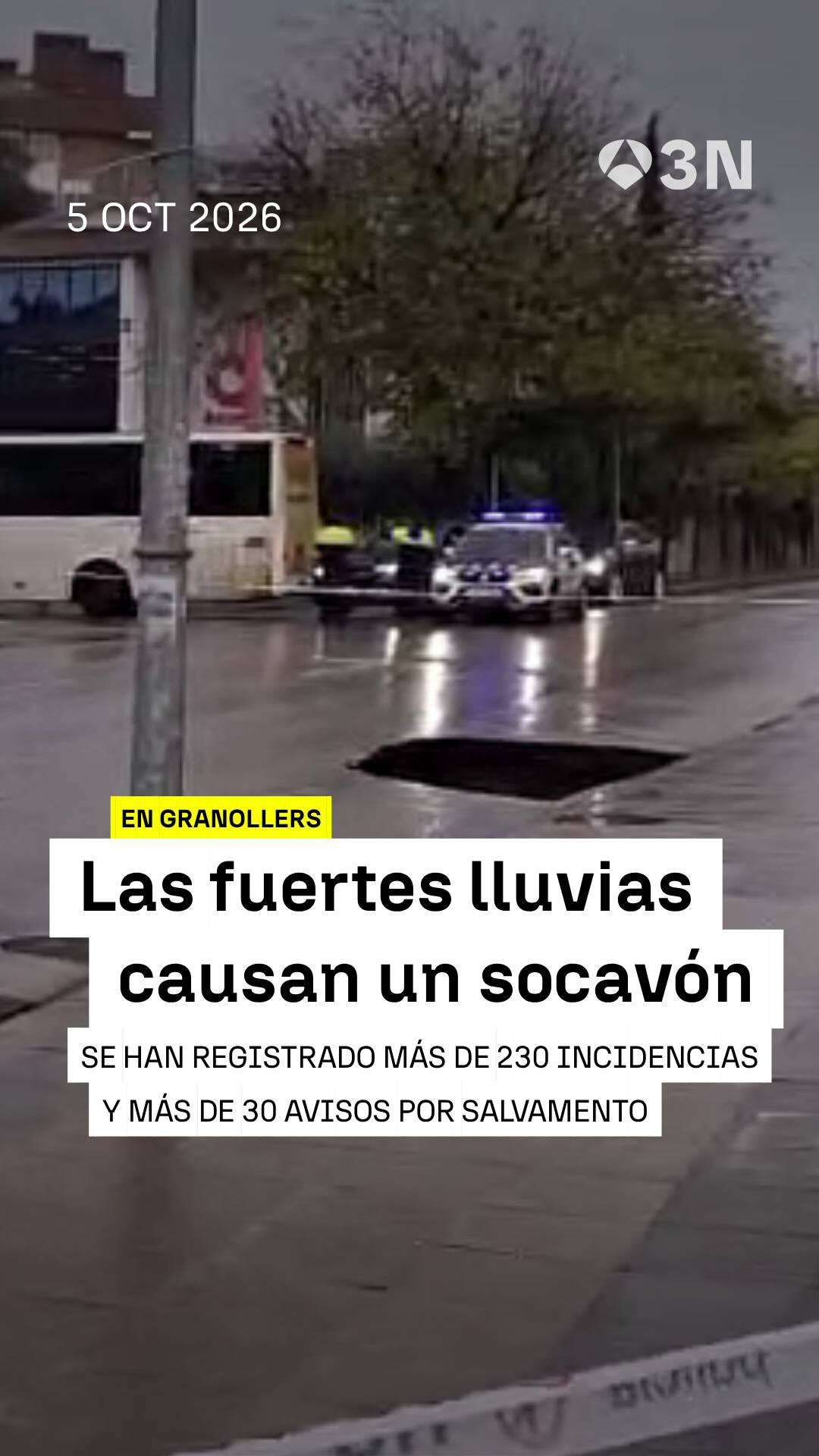 ⚠️ ⛈️ Las fuertes lluvias en Granollers (Barcelona) dejan más de 230 incidencias y 30 avisos por salvamento