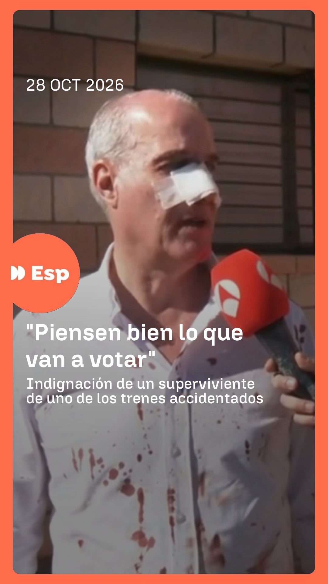 💥 Indignación de uno de los supervivientes del accidente en Urda.