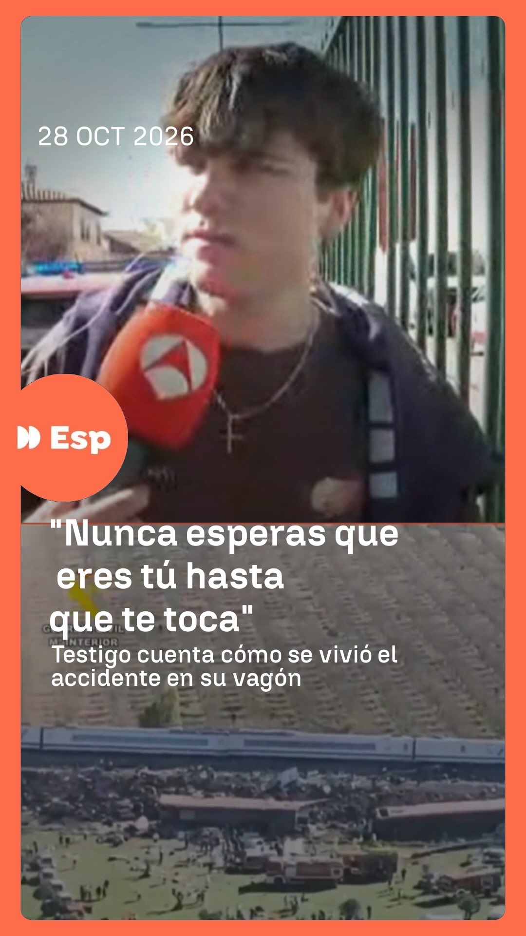 🗣️ Un testigo nos cuenta cómo se vivió el accidente en su vagón.