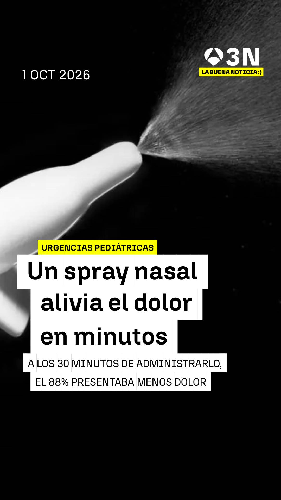 😮‍💨 Un spray nasal podría ayudar a aliviar el dolor de los niños en urgencias.