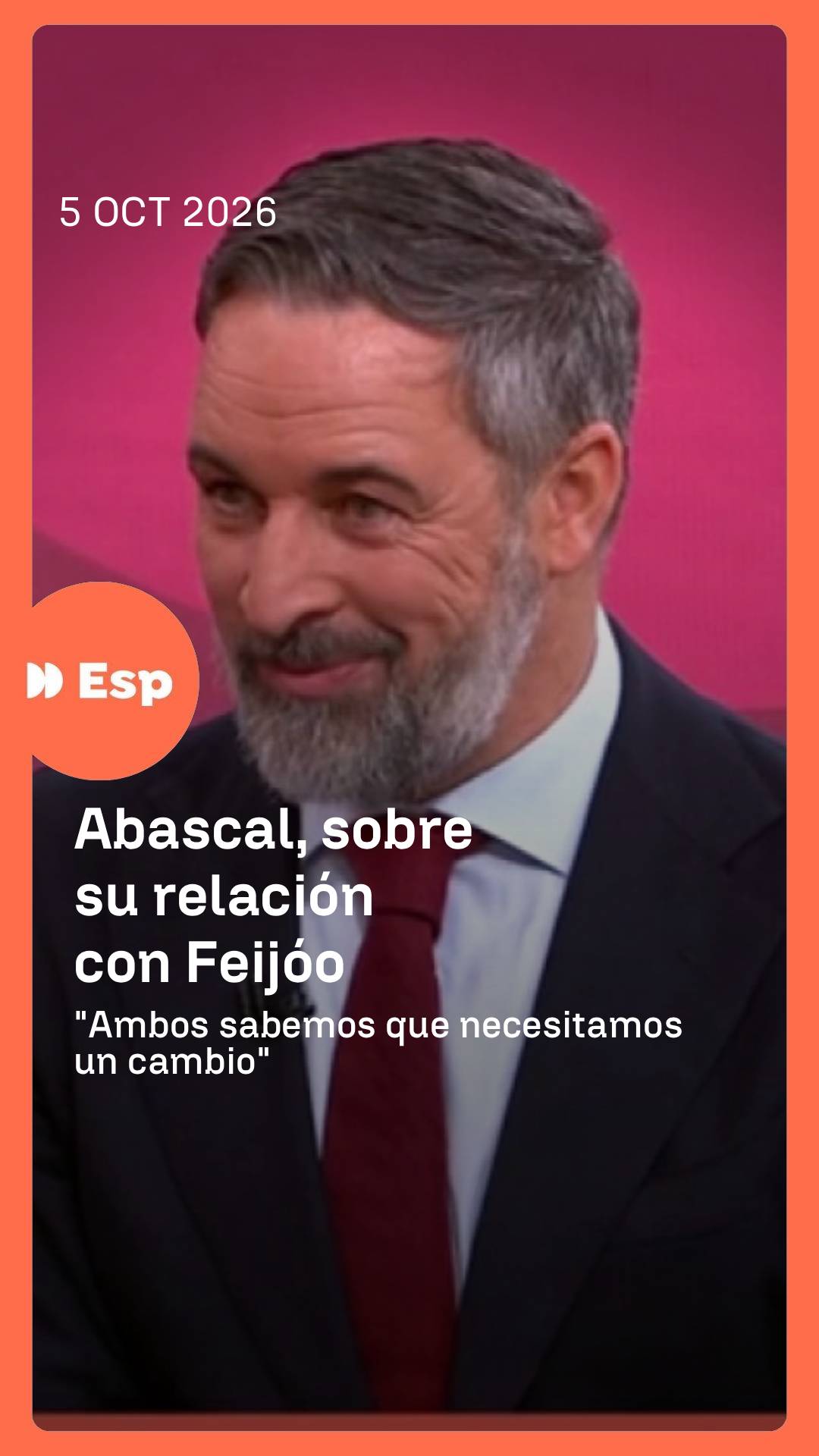 ❓🤝🏼 Santiago Abascal responde a la pregunta de Susanna Griso sobre la relación con el líder del PP