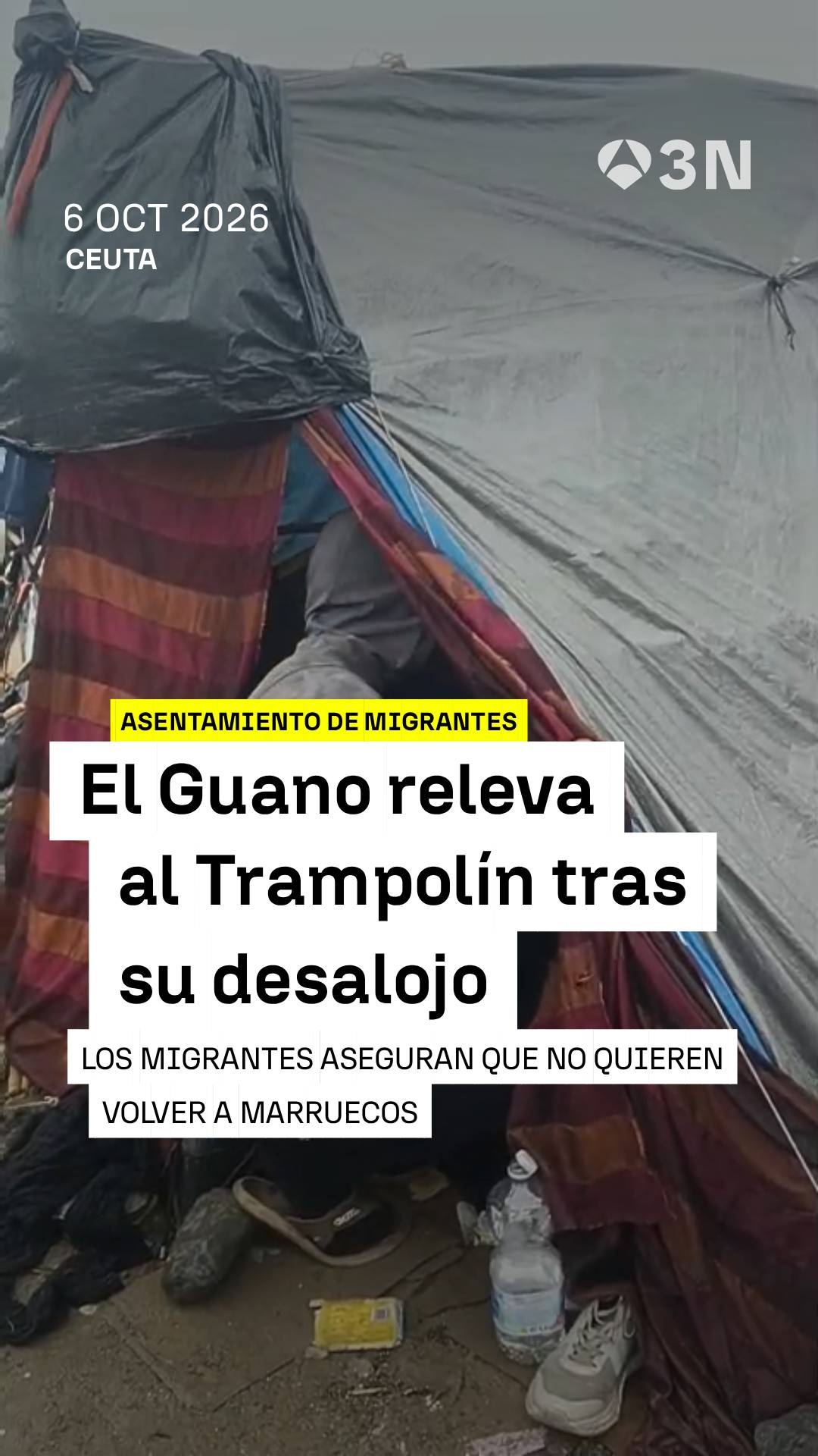 🌧️👉🏼 Bajo la lluvia y en chabolas: los últimos asentamientos de migrantes tratan de resistir en la playa del Guano