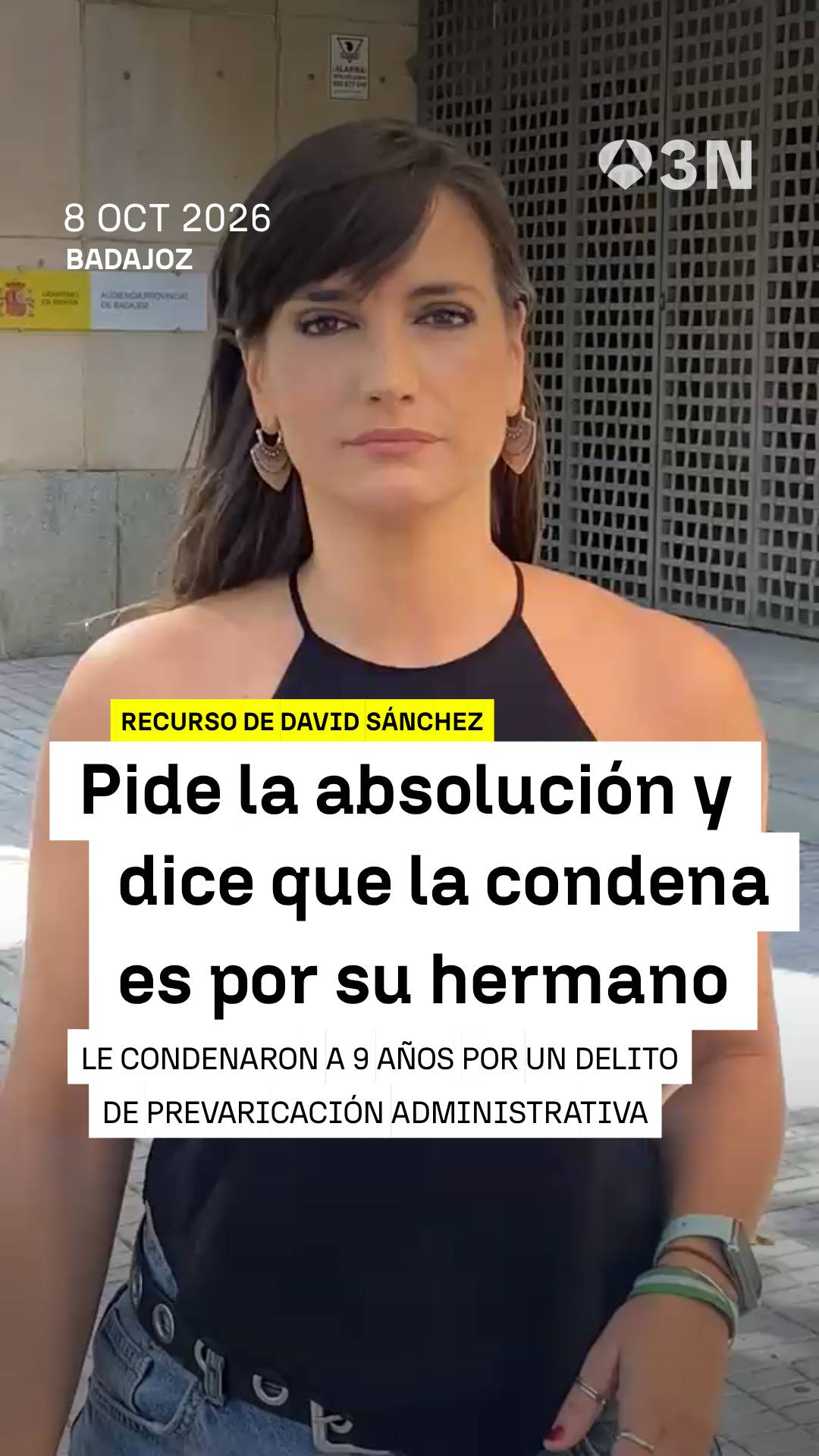 🔴⚖️​ David Sánchez recurre su sentencia por prevaricación administrativa y señala que hubo una 