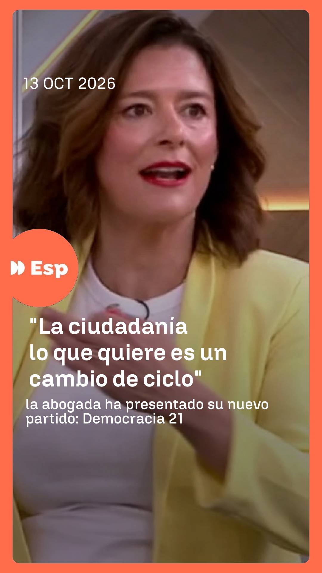 📣🗳️ Miriam González crea Democracia 21: 
