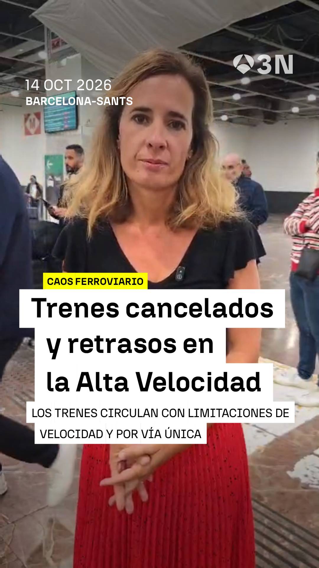 ❗🚝 Nueva jornada de caos en la estación de Sants: dos trenes han sido cancelados y hay retrasos en las llegadas y salidas