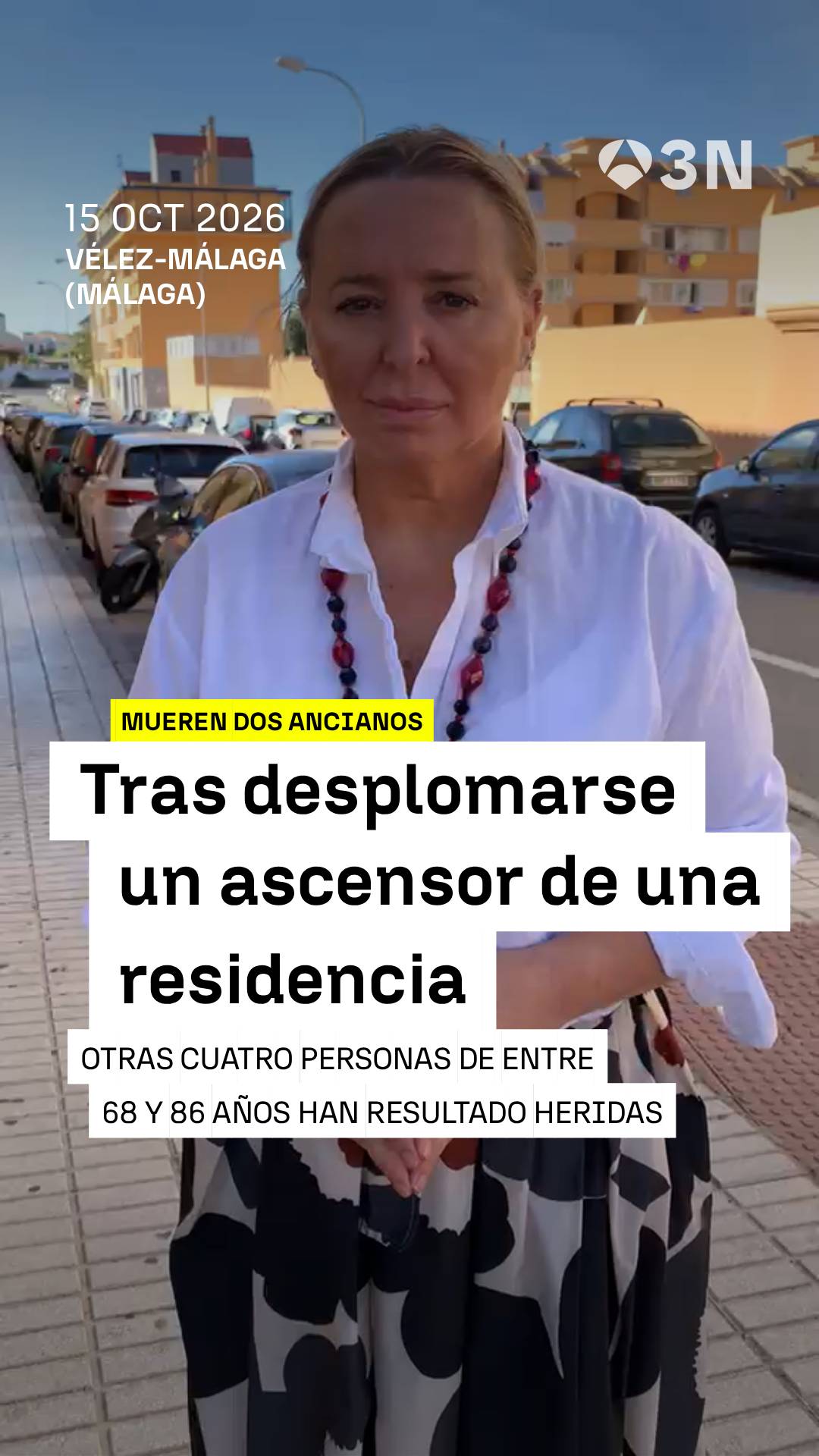 ⚫‼️Mueren dos ancianos tras desplomarse un ascensor en una residencia de mayores de Vélez-Málaga