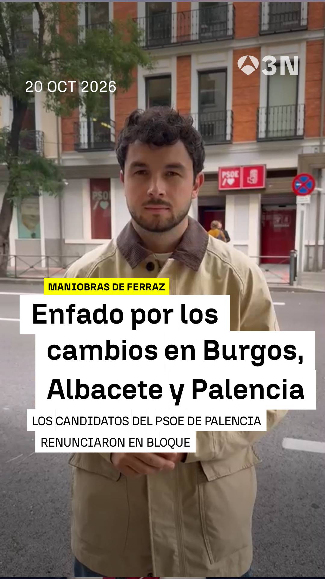 🔴💥 Los candidatos del PSOE de Palencia han renunciado en bloque, después de que Ferraz les imponga la lista