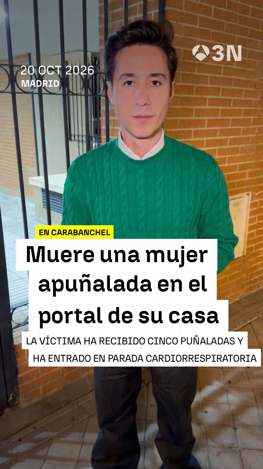 ‼️🚔 Muere una mujer de 52 años apuñalada en el portal de su casa en Carabanchel, Madrid