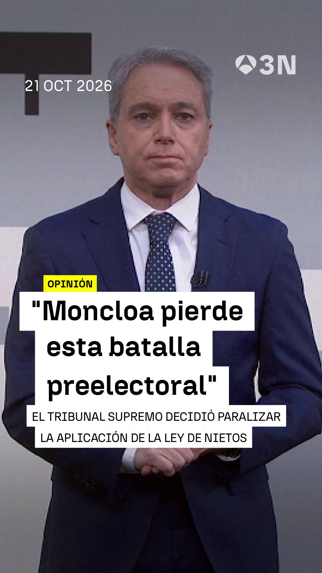 🟠 La #OpiniónA3N de #VicenteVallés sobre la polémica ley de nietos