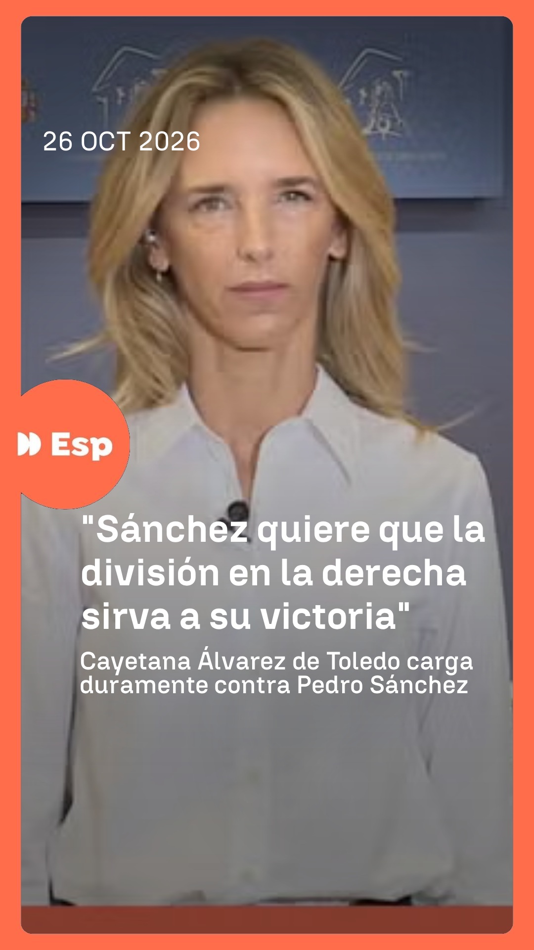 ‼️Cayetana Álvarez de Toledo carga duramente contra Pedro Sánchez