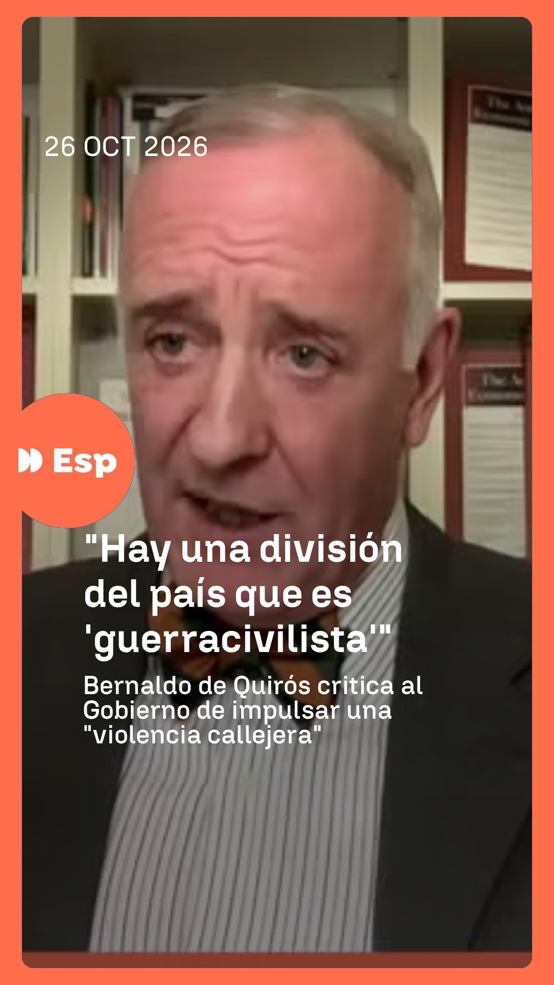 🎙️ Bernaldo de Quirós critica al Gobierno de impulsar una 