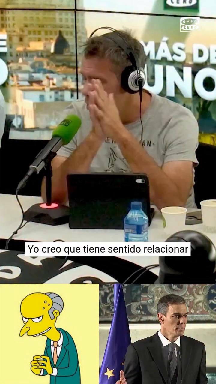 🗣️ Rubén Amón compara a Sánchez con el señor Burns en la tertulia de @masdeunoondacero: “Tiene tantas enfermedades que no muere de ninguna”