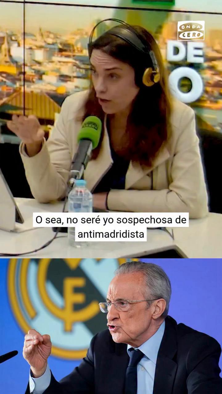 Florentino Pérez asume que mujeres sin fútbol son antimadridistas: 'No seré sospechosa'