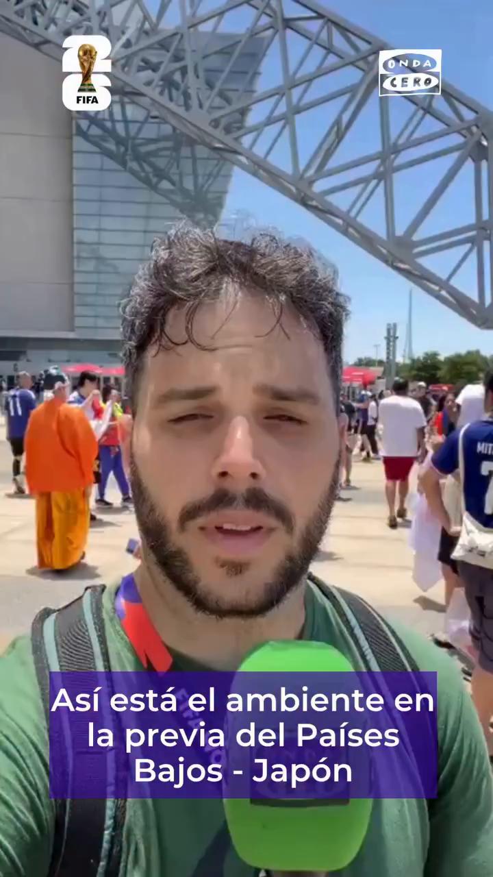 ⚽Así están los alrededores del Estadio Dallas, donde en unos minutos se va a jugar el Países Bajos - Japón.