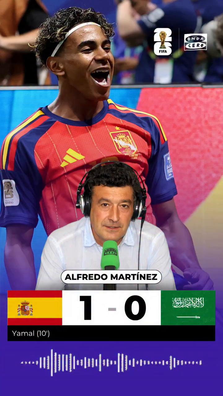 🎙️🇪🇸 Así narró @alfremartinezz el primer gol de España en este Mundial