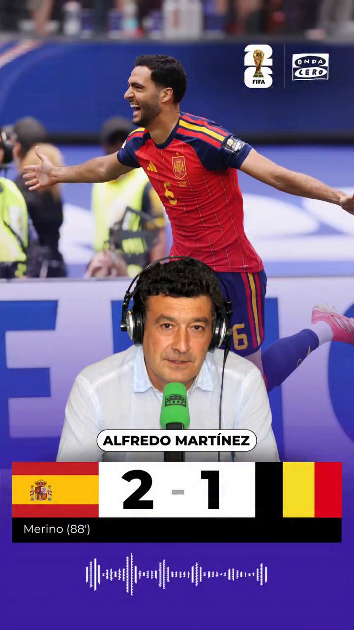 🎙️🇪🇸 Así narró @alfremartinezz el gol de Mikel Merino que mete a España en las semifinales del Mundial