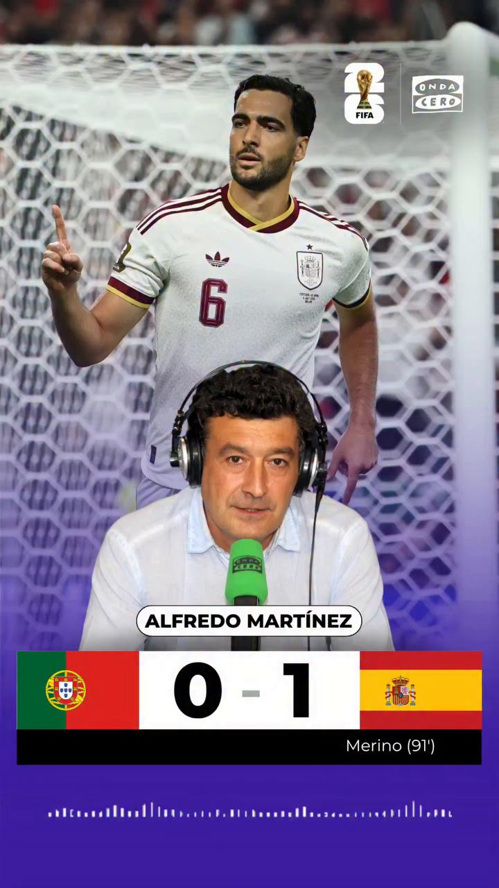 🎙️ Así narró @alfremartinezz el gol de Mikel Merino que le dio a España el pase a los cuartos de final del Mundial