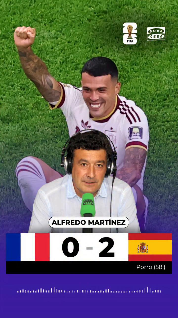 🇪🇸🎙️ ¡¡¡Así narró @alfremartinezz el gol de Pedro Porro que ha cantado toda España!!!