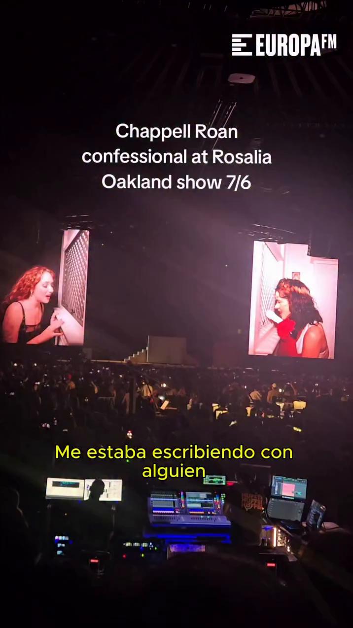 🎤 El confesionario del 'LUX Tour' de Rosalía ha tenido una nueva invitada en su concierto en Oakland: Chappell Roan.