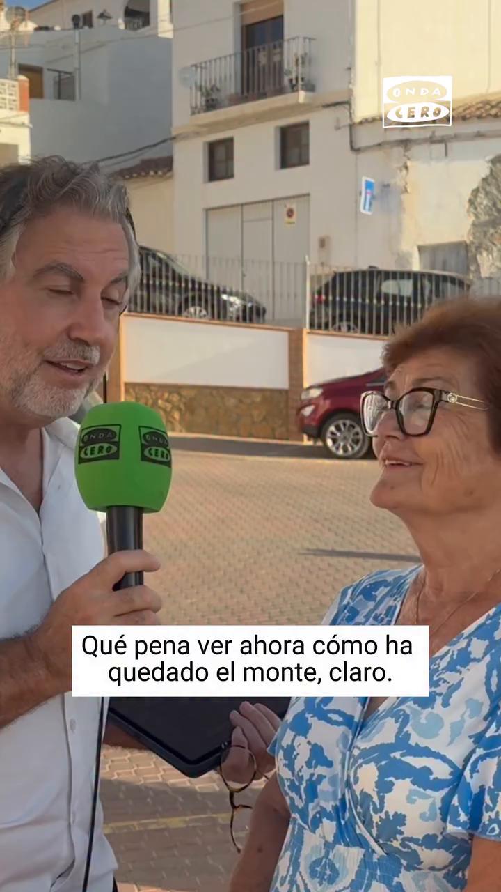 📍📻 Manoli, vecina de Bédar, lamenta cómo ha quedado el paisaje del pueblo tras el incendio de Los Gallardos: 