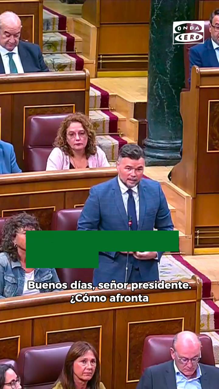 ❗ Rufián, a Pedro Sánchez: 