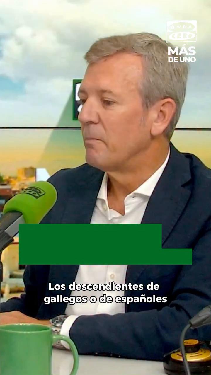🎙️ Alfonso Rueda, sobre la 'Ley de Nietos': Los descendientes de gallegos o de españoles tienen derecho a la nacionalidad, pero tiene que haber un arraigo
