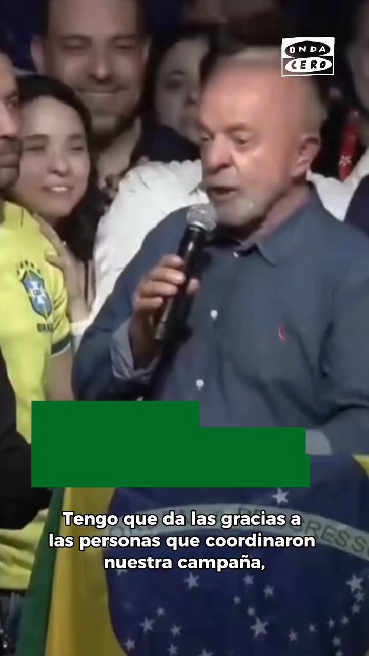 🇧🇷 El discurso de agradecimiento de Lula tras ganar las elecciones en Brasil: 