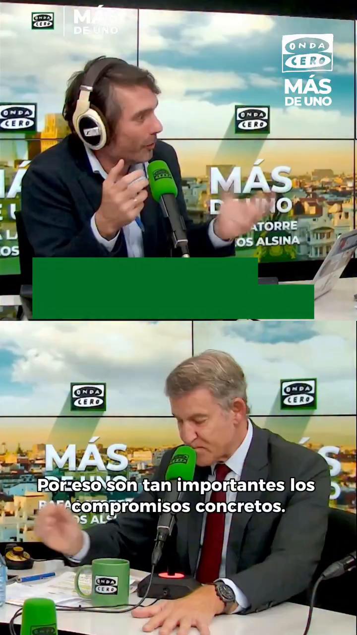 🔵 Alberto Núñez Feijóo desgrana en @masdeunoondacero sus compromisos si llega a la presidencia del Gobierno: 