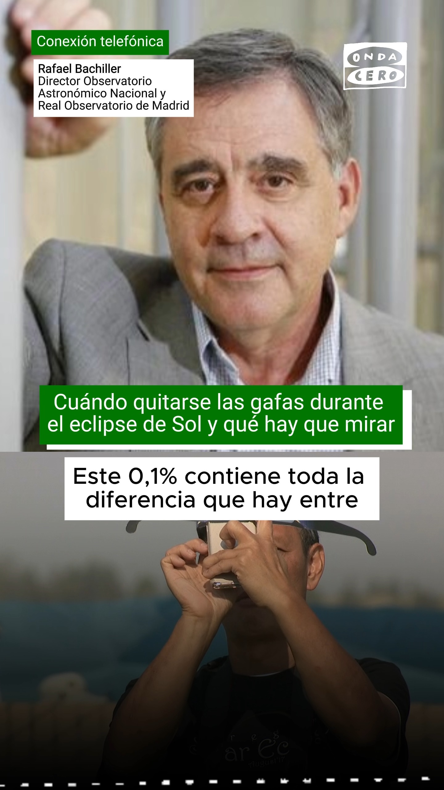 😎🌑 Cuándo quitarse las gafas durante el eclipse de Sol y qué hay que mirar