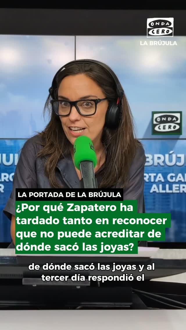 📰La portada de las 19:00 de Marta García Aller: ¿Por qué Zapatero ha tardado tanto en reconocer que no puede acreditar de dónde sacó las joyas?