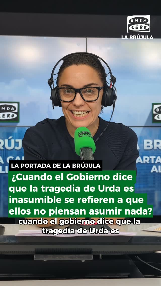 📰La portada de las 19:00 de @martagarciaaller : ¿Cuando el Gobierno dice que la tragedia de Urda es inasumible se refieren a que ellos no piensan asumir nada?