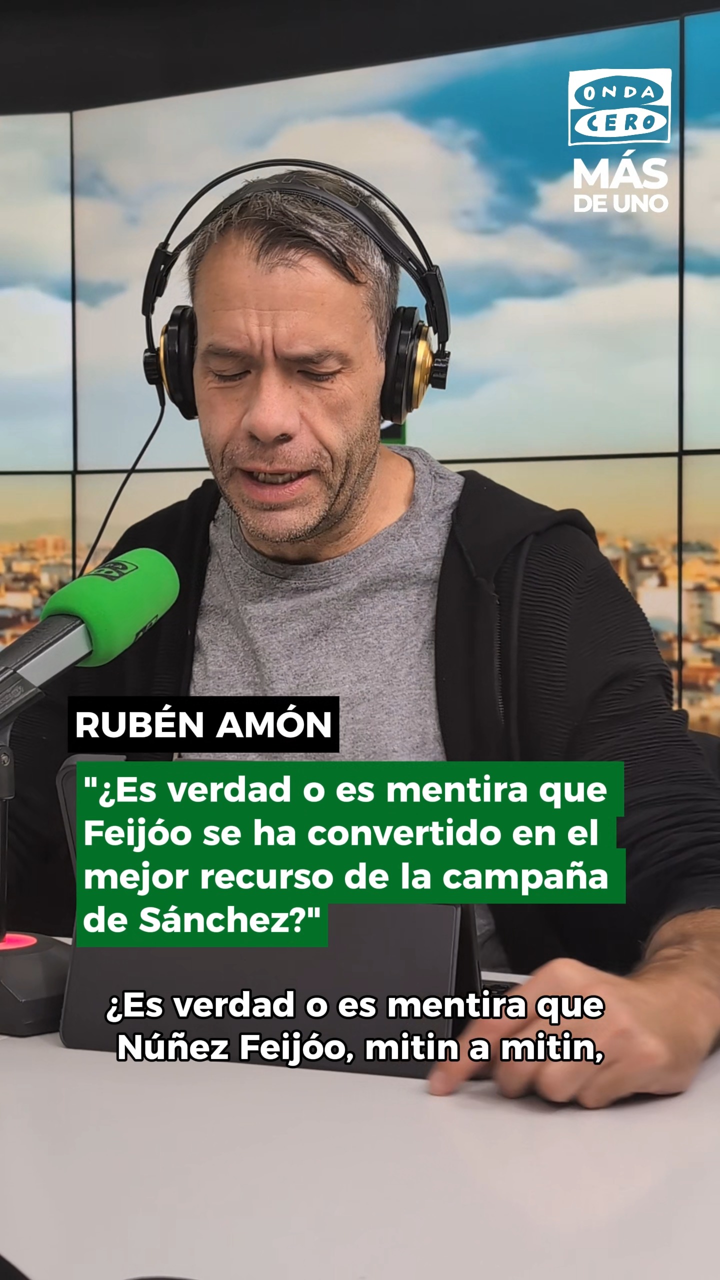 🤔❓ Rubén Amón: ¿Es verdad o es mentira que Feijóo, mitin a mitin, entrevista a entrevista, se ha convertido en el mejor recurso de la campaña de Sánchez?