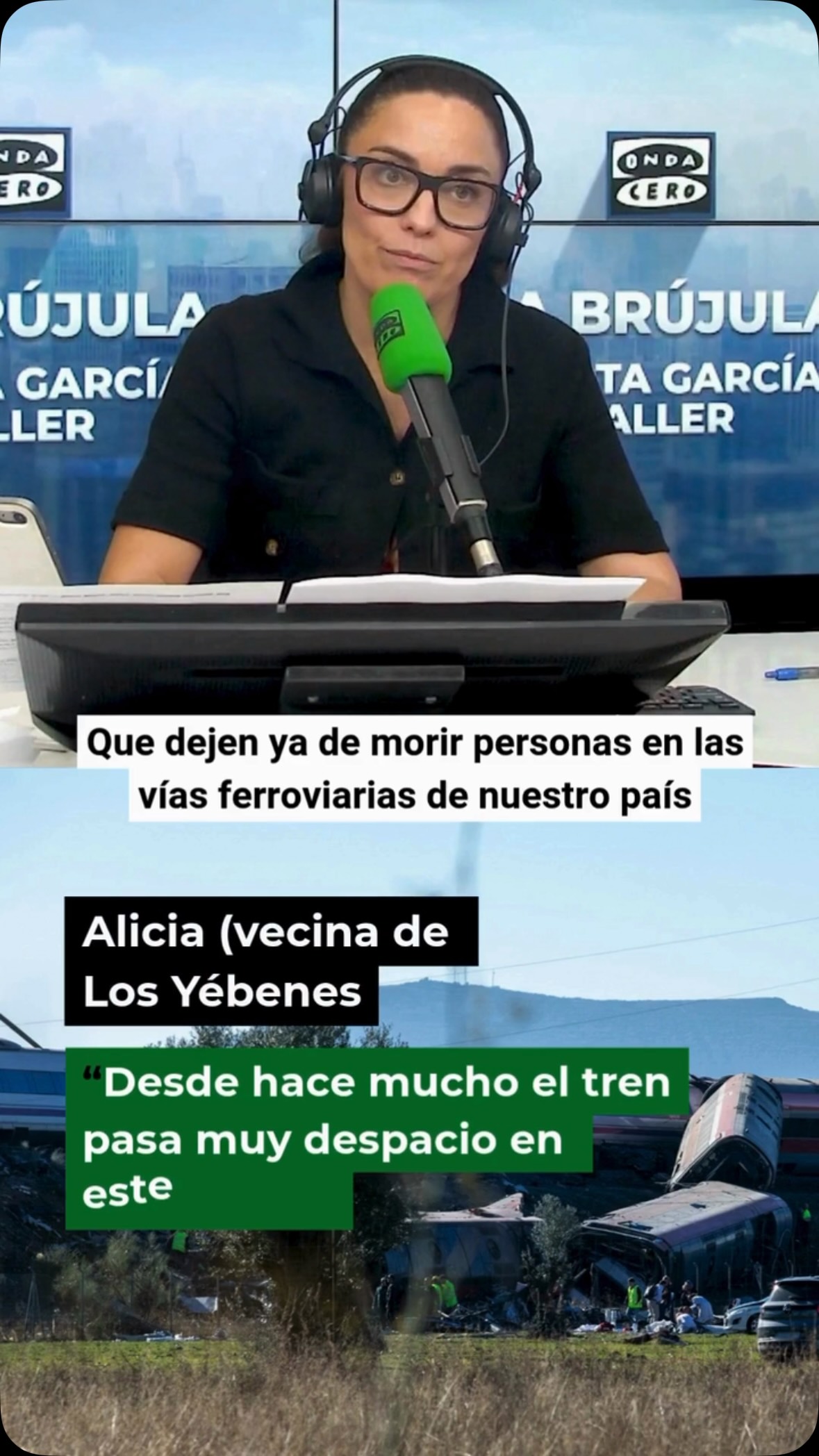🎙️Una vecina de Los Yébenes denuncia que los trenes llevan “mucho tiempo pasando despacio” por la zona del accidente de Urda